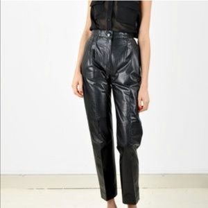 Vintage Oleg Cassini Leather Pants